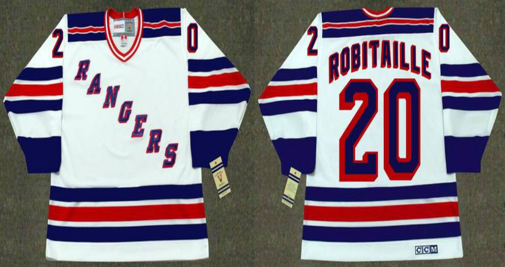 2019 Men New York Rangers #20 Robitaille white CCM NHL jerseys